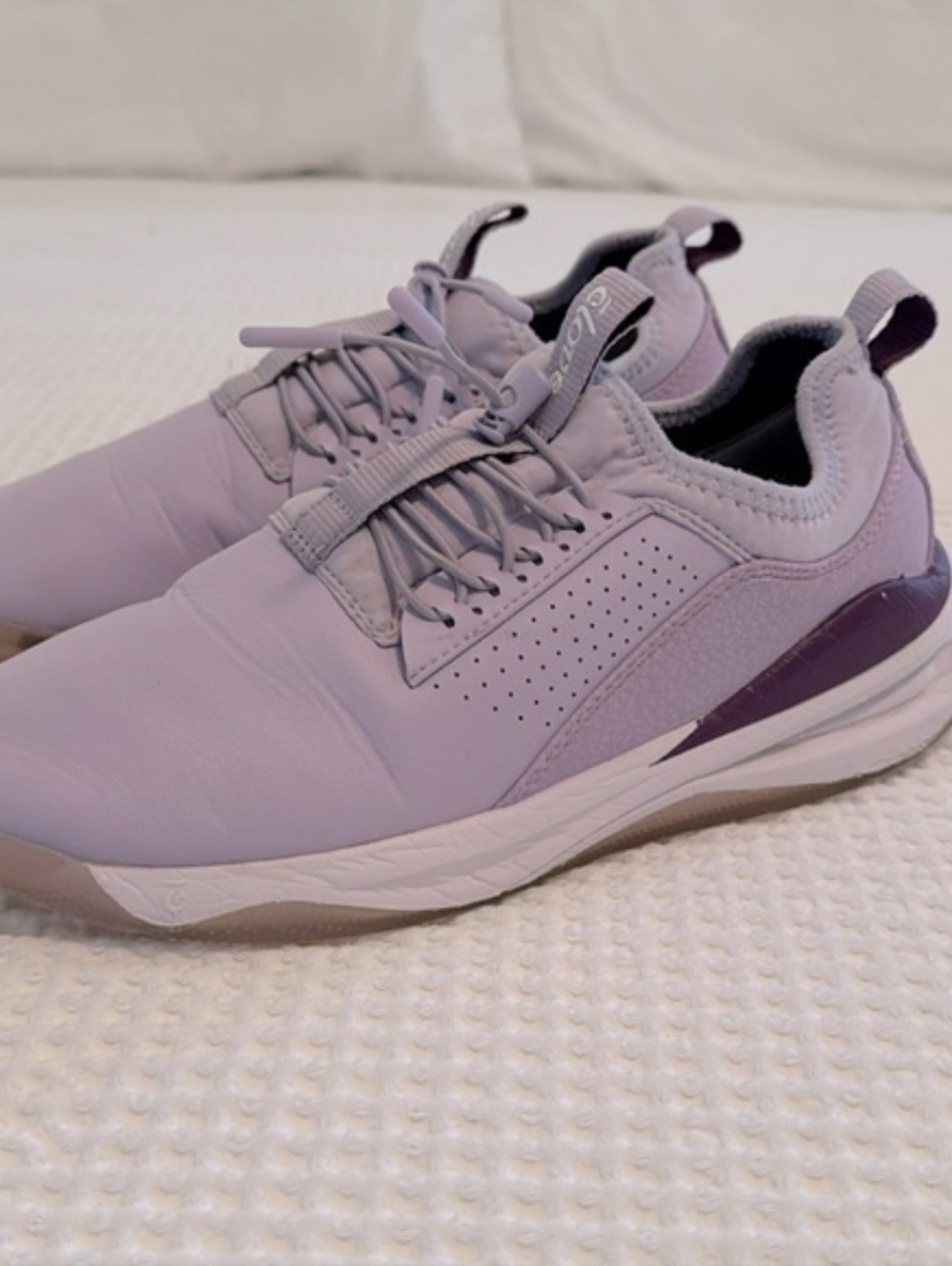 CLOVE Women’s Classic Purple White Sneakers Slipon Nurse Hospital Cushioned Sz 8